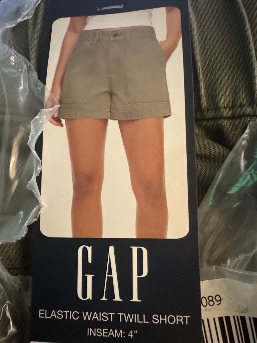 GAP Women's Elastic Waist Twill Shorts - Olive